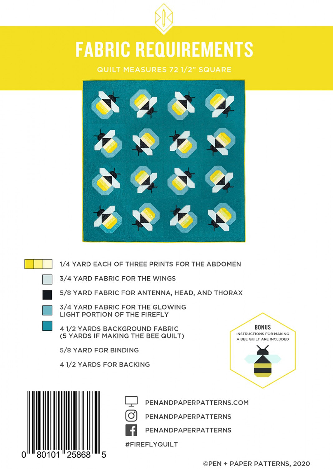 Firefly Quilt Pattern - By: Pen and Paper Patterns