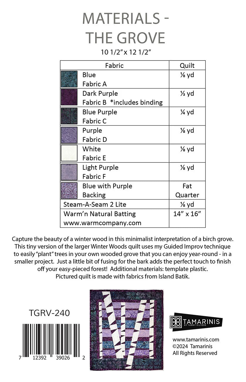 The Grove Mini Quilt Pattern by Tamarini