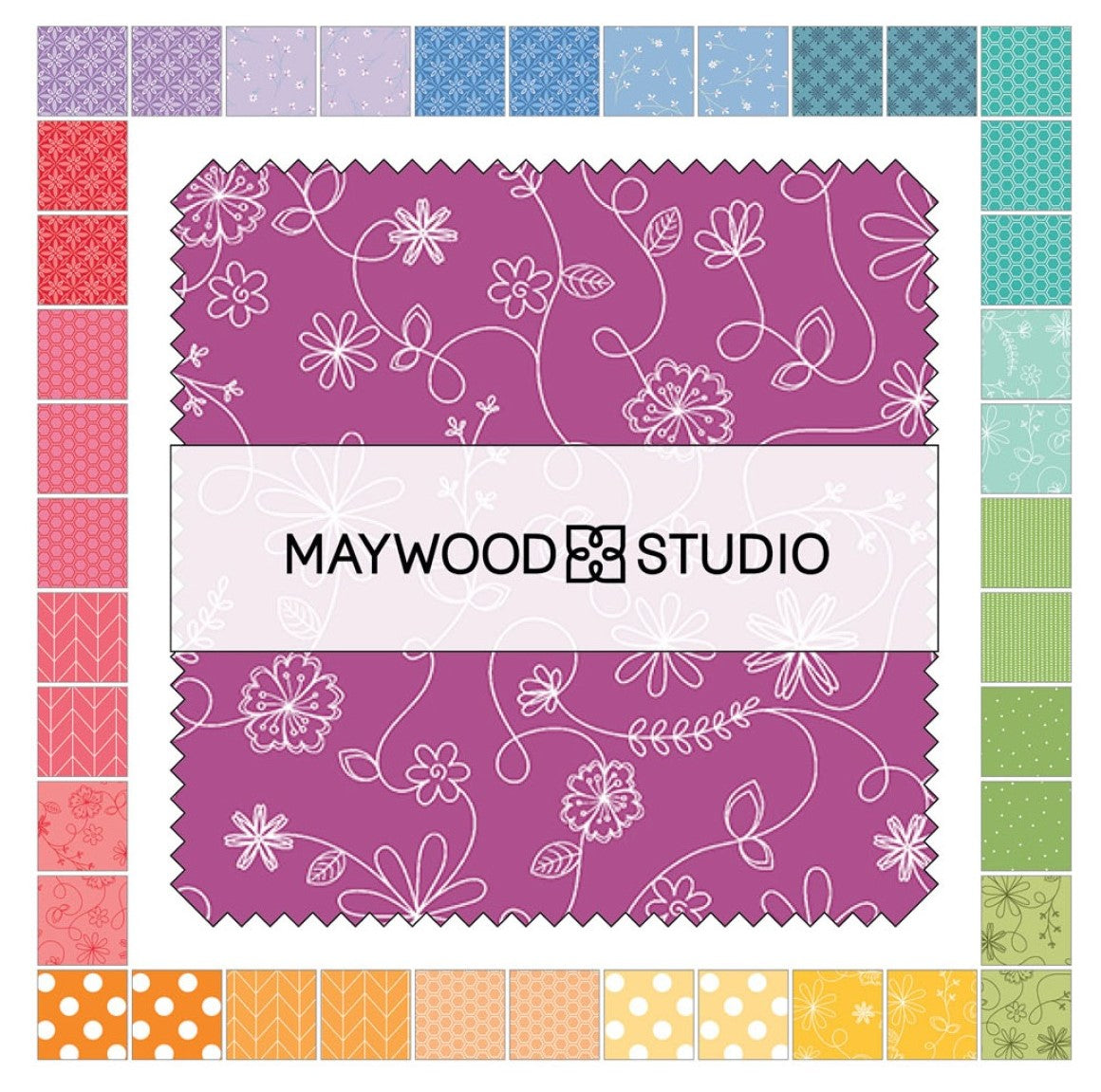 Kimberbell Basics-Bright Lights 5in Charm Pack (42pcs)