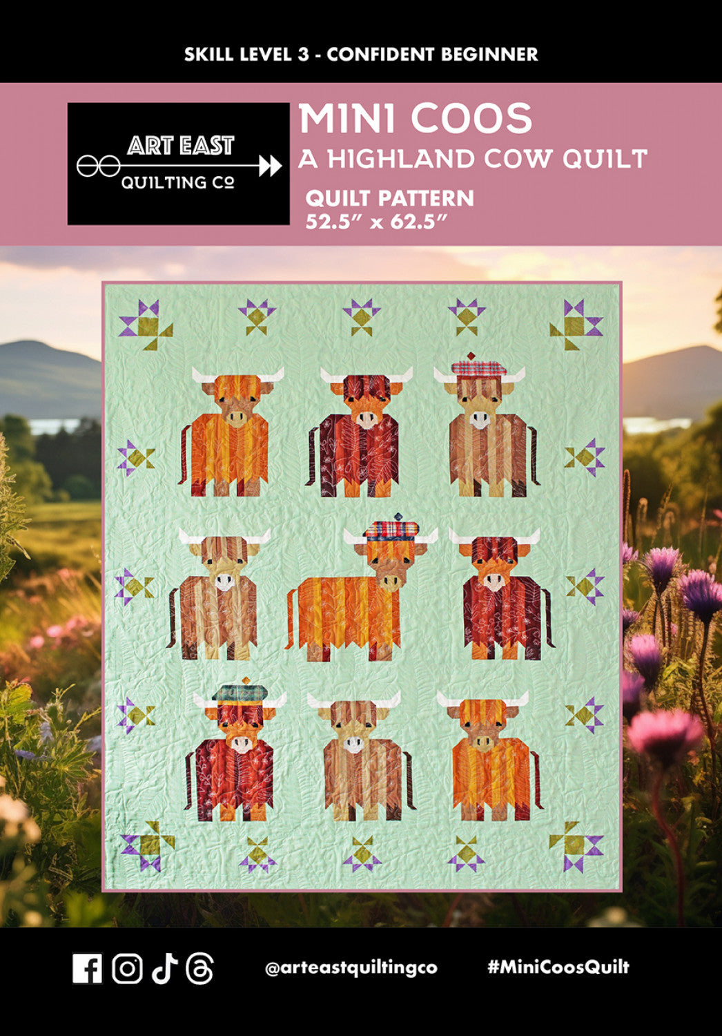 Mini Coos- Highland Cow Quilt Pattern