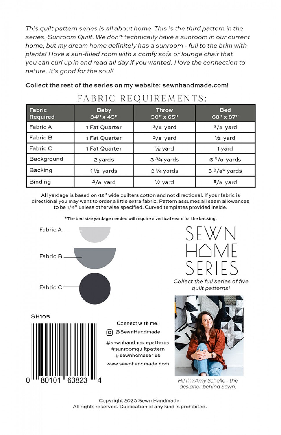 Sunroom Quilt Pattern by Sewn