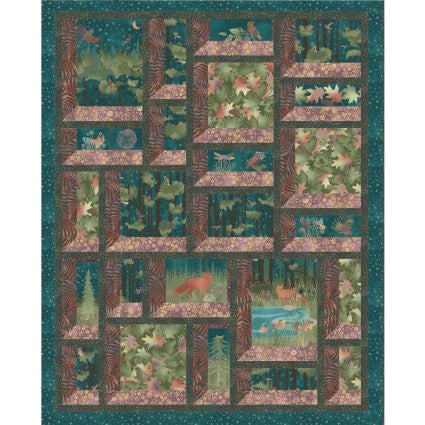 Forest Chatter - Enchanted Forest Windows Quilt Kit