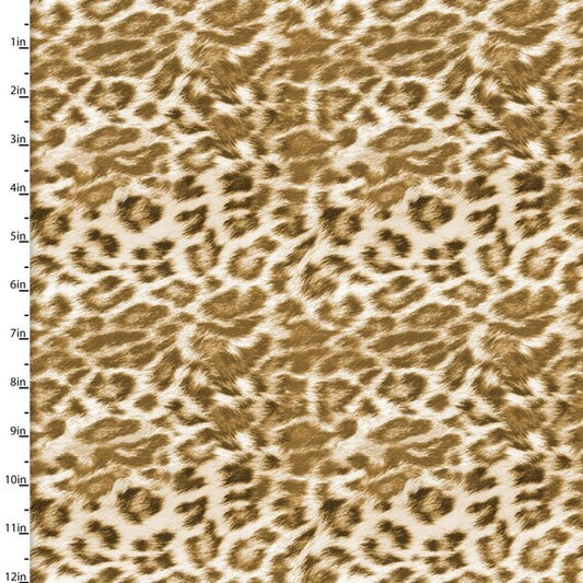 1 Yard - Leopard Print - Global Luxe by 3 Wishes Fabric