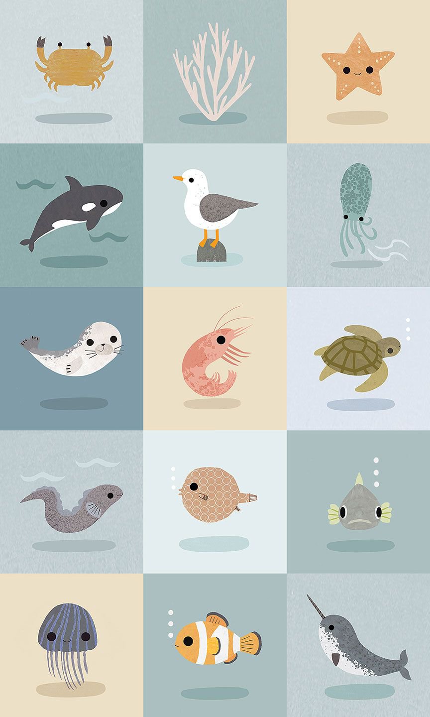 Multi 24in Wide Beyond The Sea Panel - Dear Stella