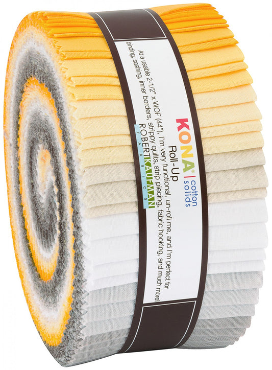 2.5in Strips Kona Cotton Sunny Side Up Palette (40pcs)