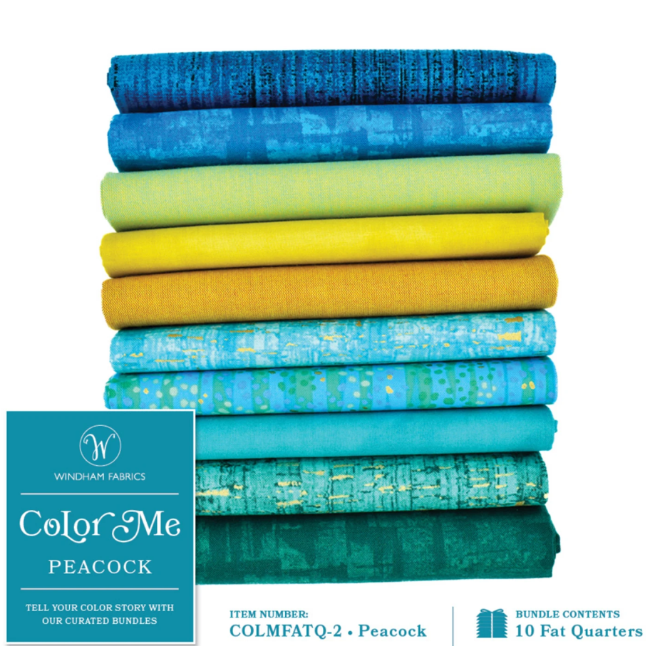Color Me Peacock Fat Quarter bundle (10pcs)