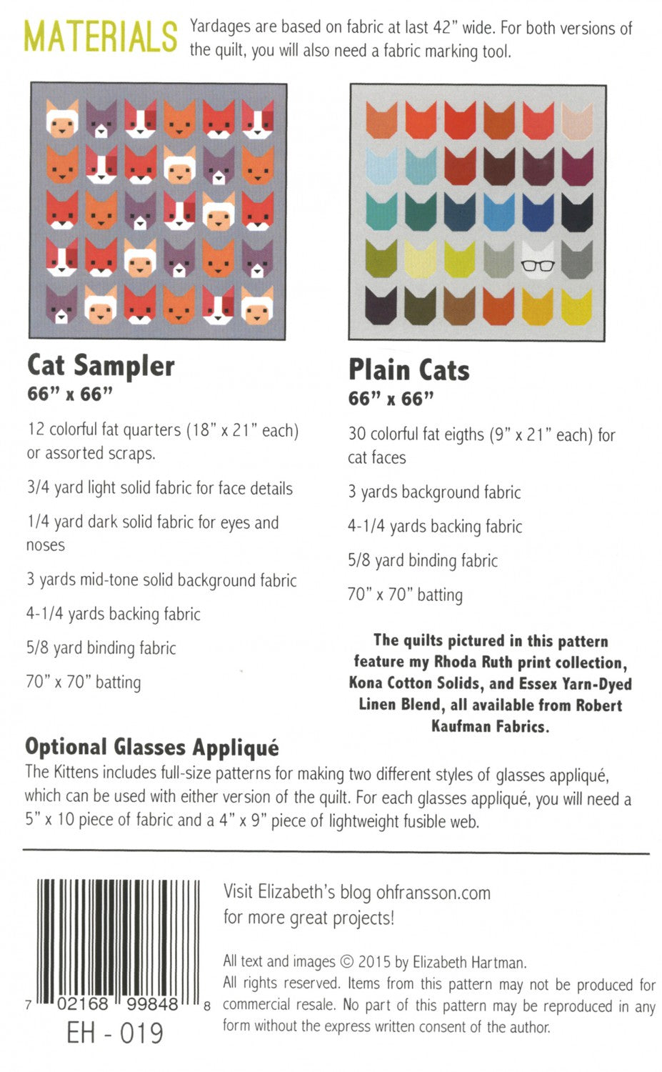 The Kittens- Designer: Elizabeth Hartman