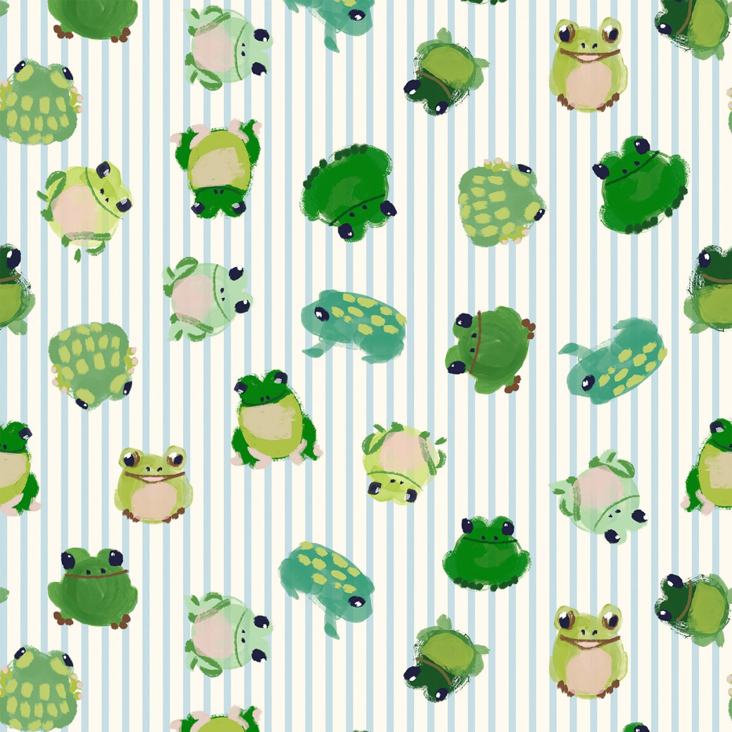 Little Frogs - Pond -Wee Blue Bell Patchwork by Lewis & Irene