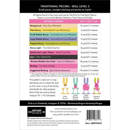 Blowing Up Bunnies - Rabbits Chewing Gum Quilt Pattern