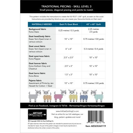 Kidding Around Goats Quilt Pattern