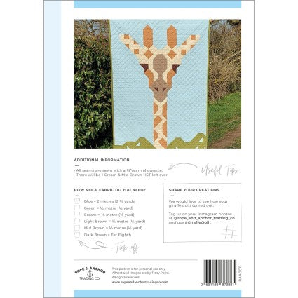 Giraffe Quilt Pattern