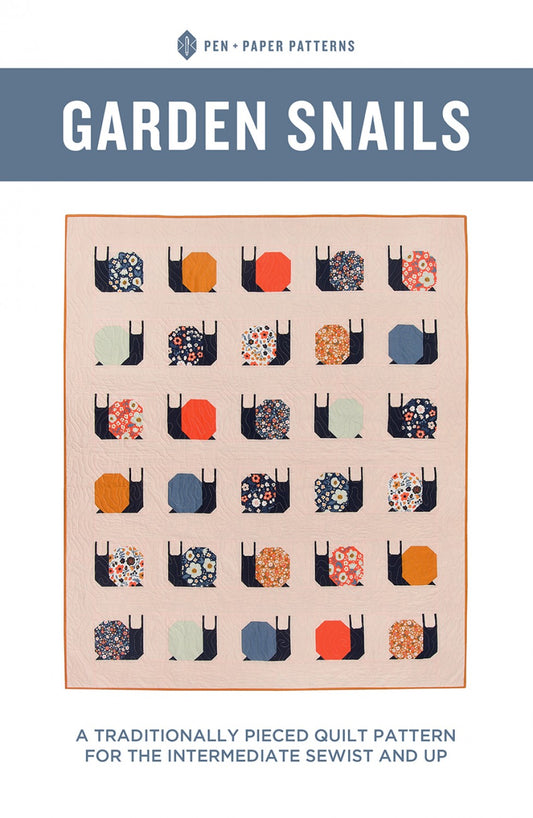 Garden Snails Quilt Pattern - By: Pen and Paper Patterns