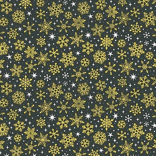 Christmas Essentials Snowflake Grey with Metallic by Makower UK/Andover Fabrics