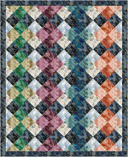 Quilt Kit Marbled Earth by Benartex