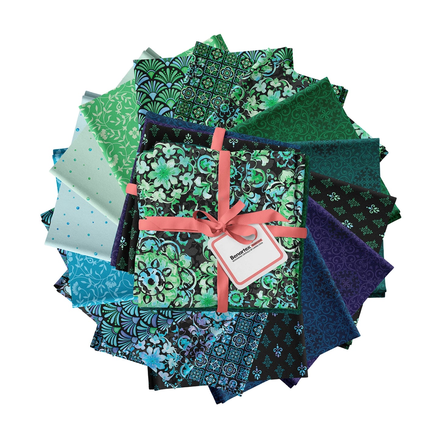 Blooming Crystals - Benartex- Fat Quarter bundle (16pcs)