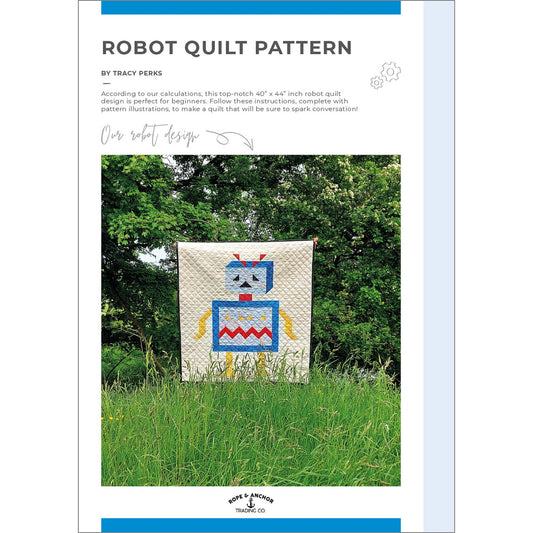 Robot Quilt Pattern by Rope and Anchor Trading Co