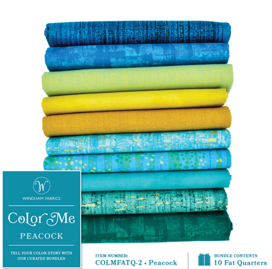 Color Me Peacock Fat Quarter bundle (10pcs)