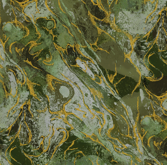 Green Marbled - Earth by Benartex