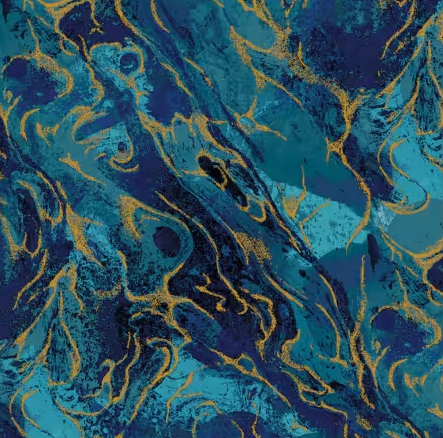 Prussian Marbled - Earth by Benartex