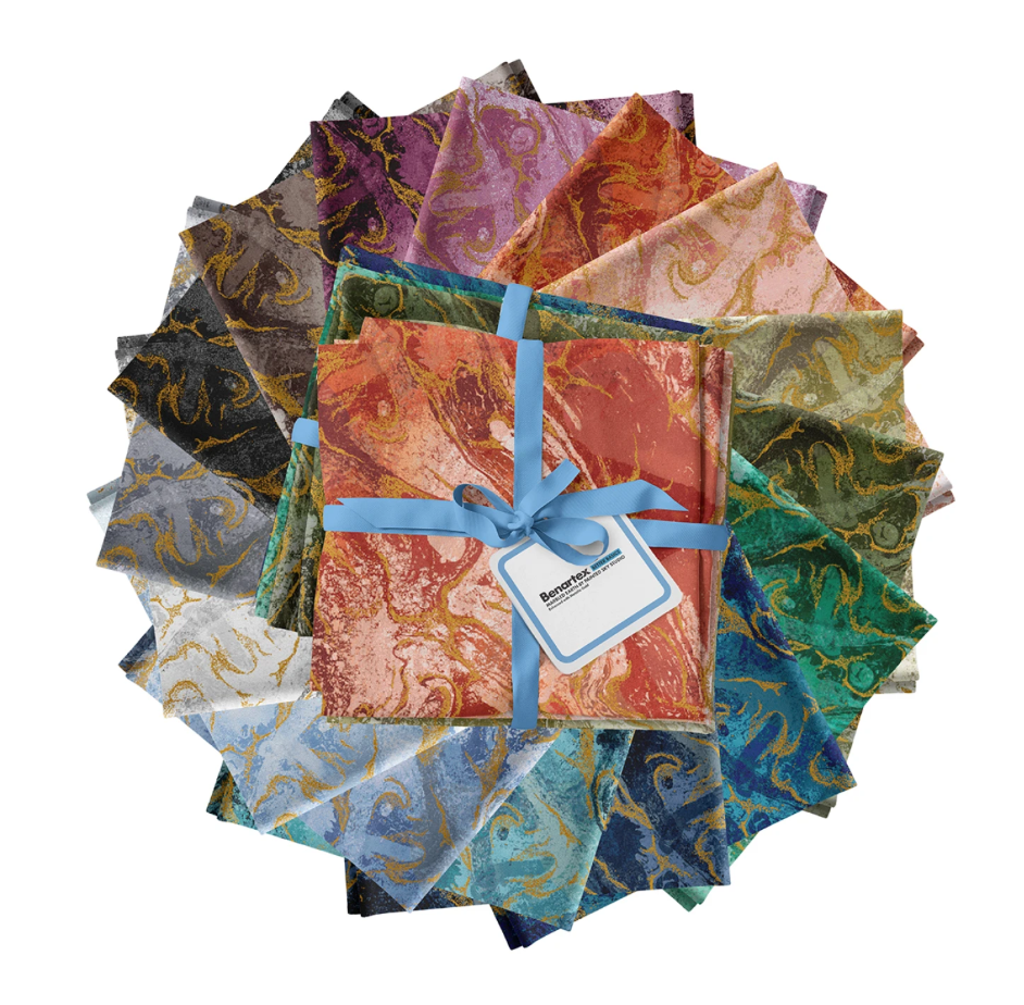 Fat Quarter Marbled Earth by Benartex (16pcs/bundle)