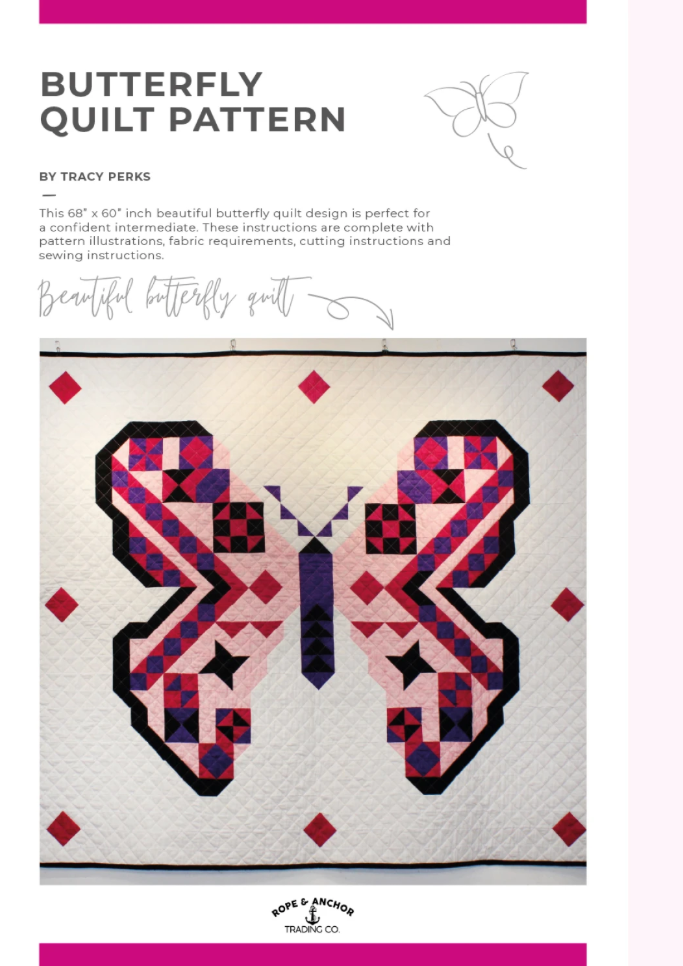 Butterfly Quilt Pattern by Rope and Anchor Trading Co