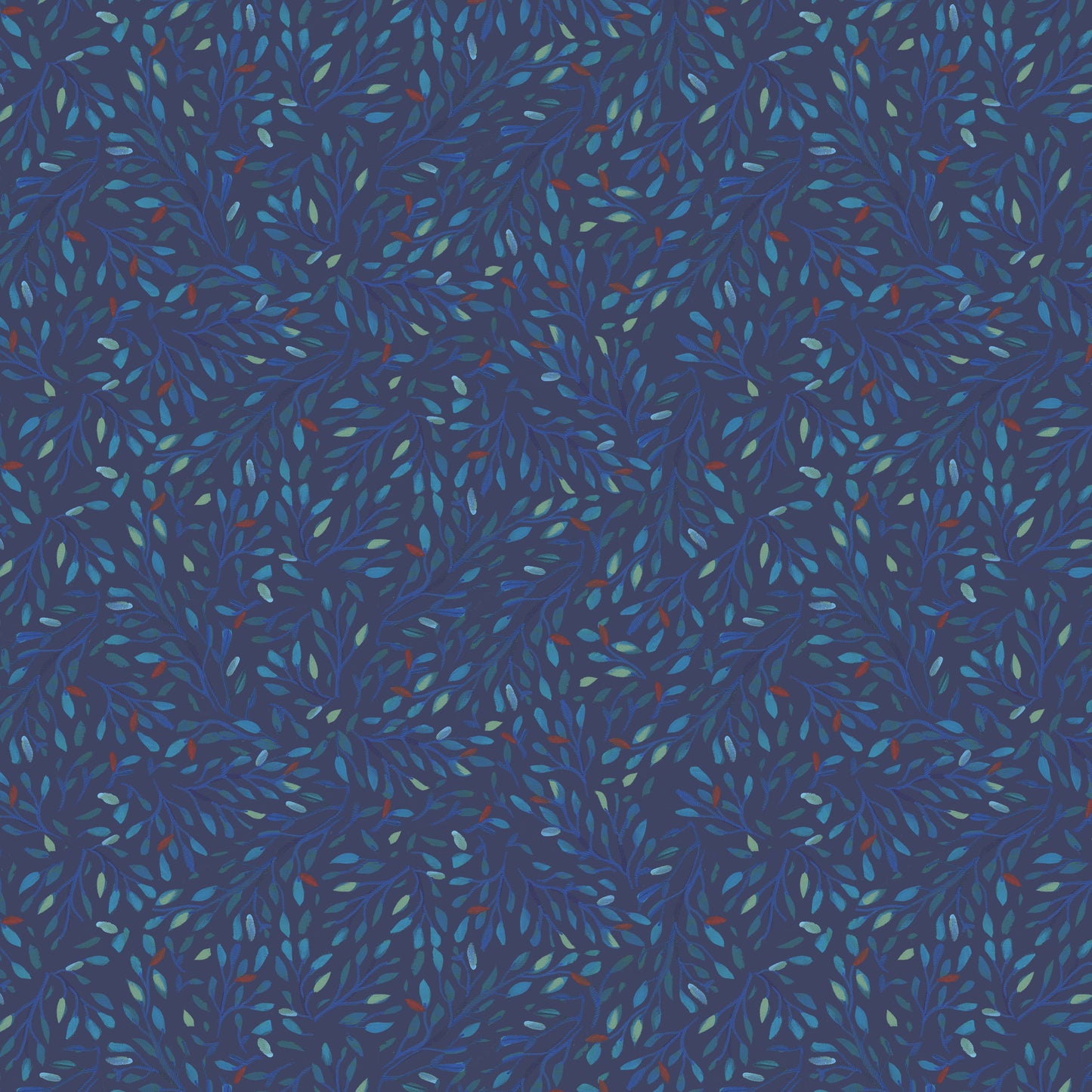 Treetops in Blue - Navy - Freespirit